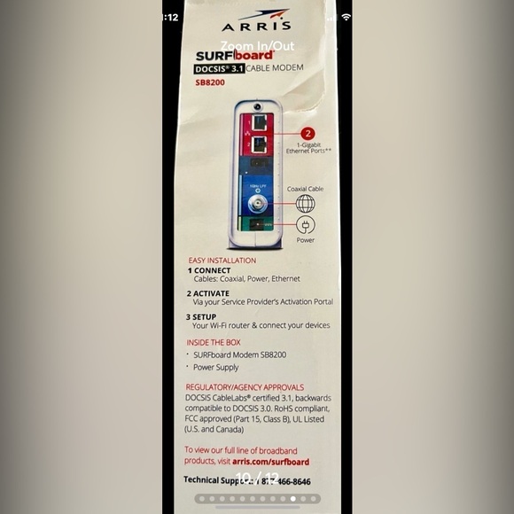 ARRIS SURFboard SB8200 Modem - Picture 8 of 11